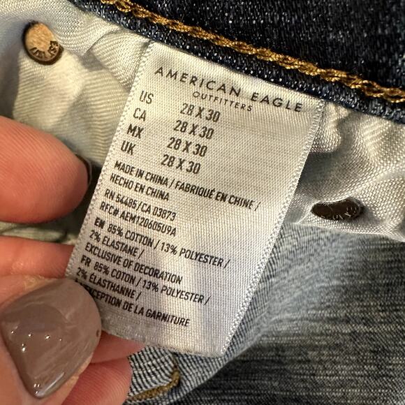 American Eagle Next Level Flex Relaxed Straight Leg Jeans 28x30 (Act 29x29) Men - Picture 6 of 6